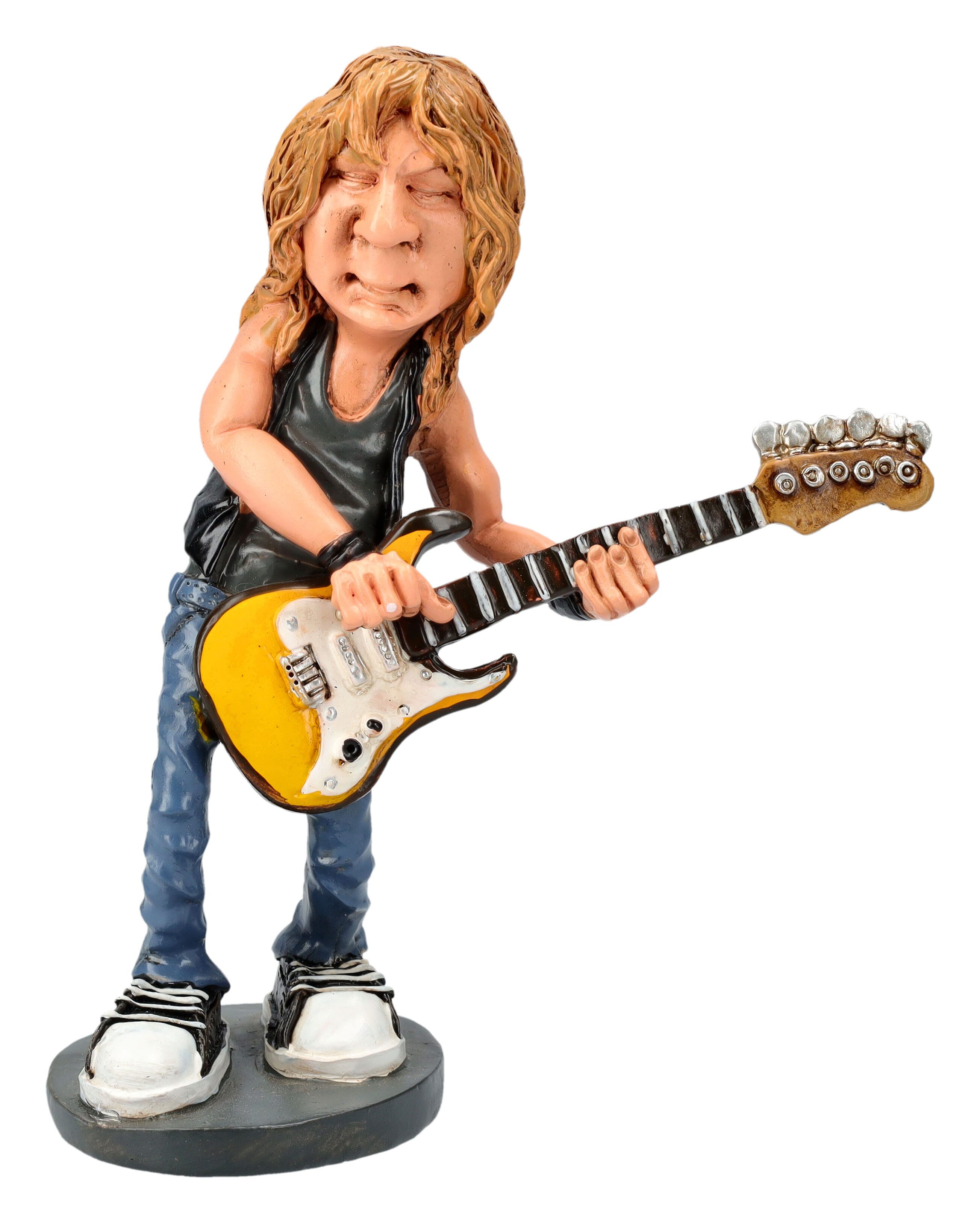 Dekofigur Lustige Rockstar Figur - Gitarrist Dave Rockmusiker Dekofigur Gitarre