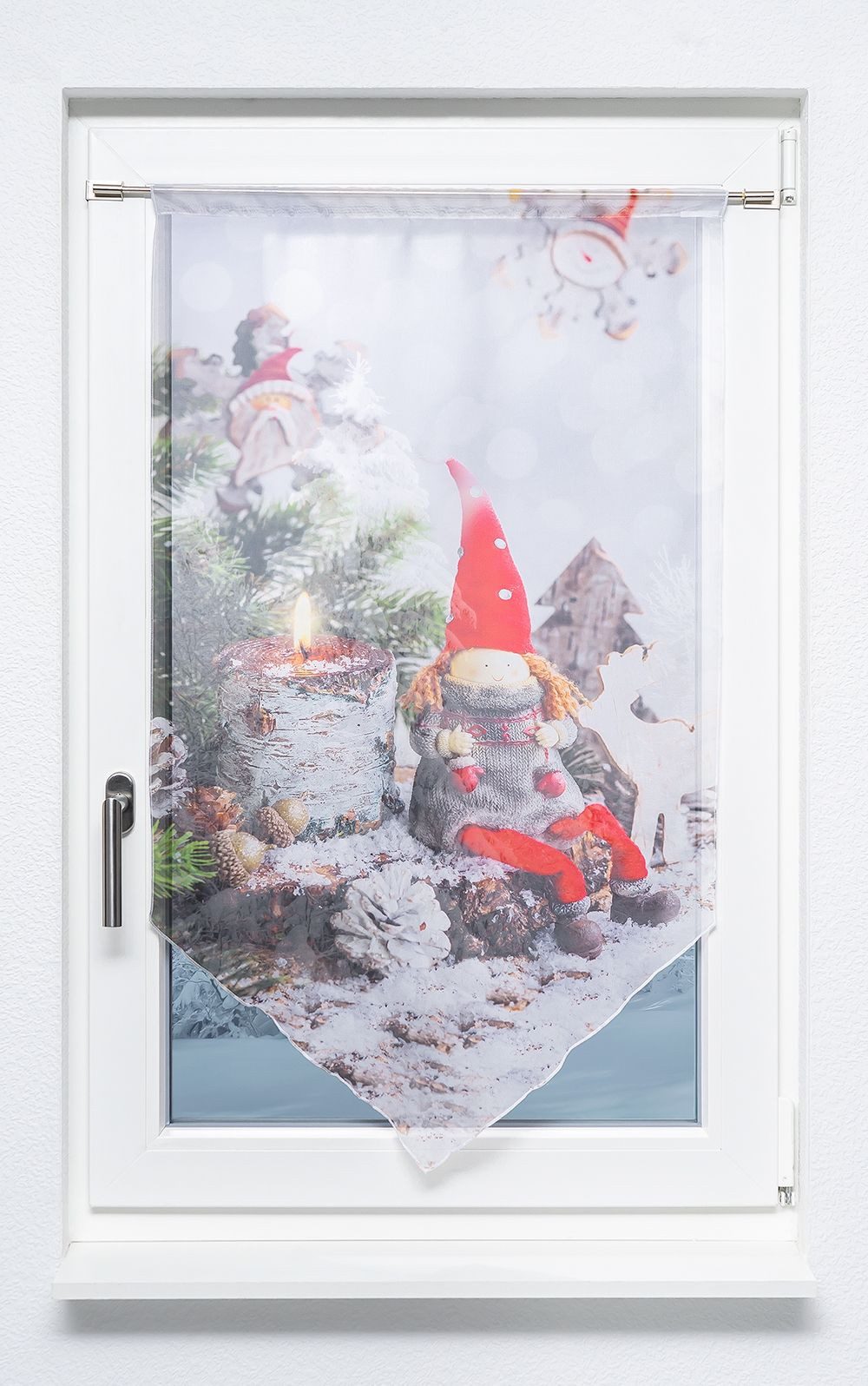 LYSEL® Scheibengardine Scheibenhänger Wichtelkind (1 St), transparent, HxB 100x60cm