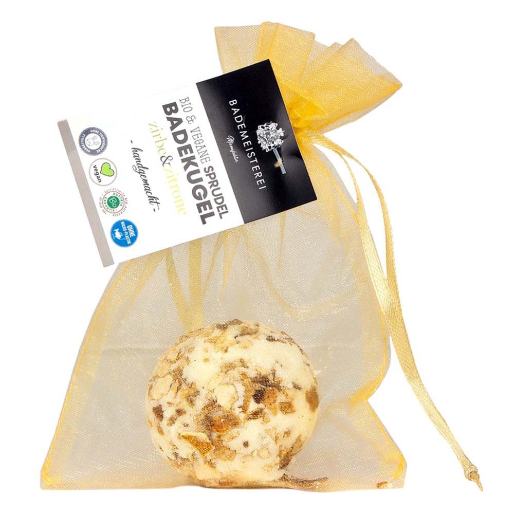 Ecoworld Feste Duschseife Badekugel - Zirbe & Zitrone 50g