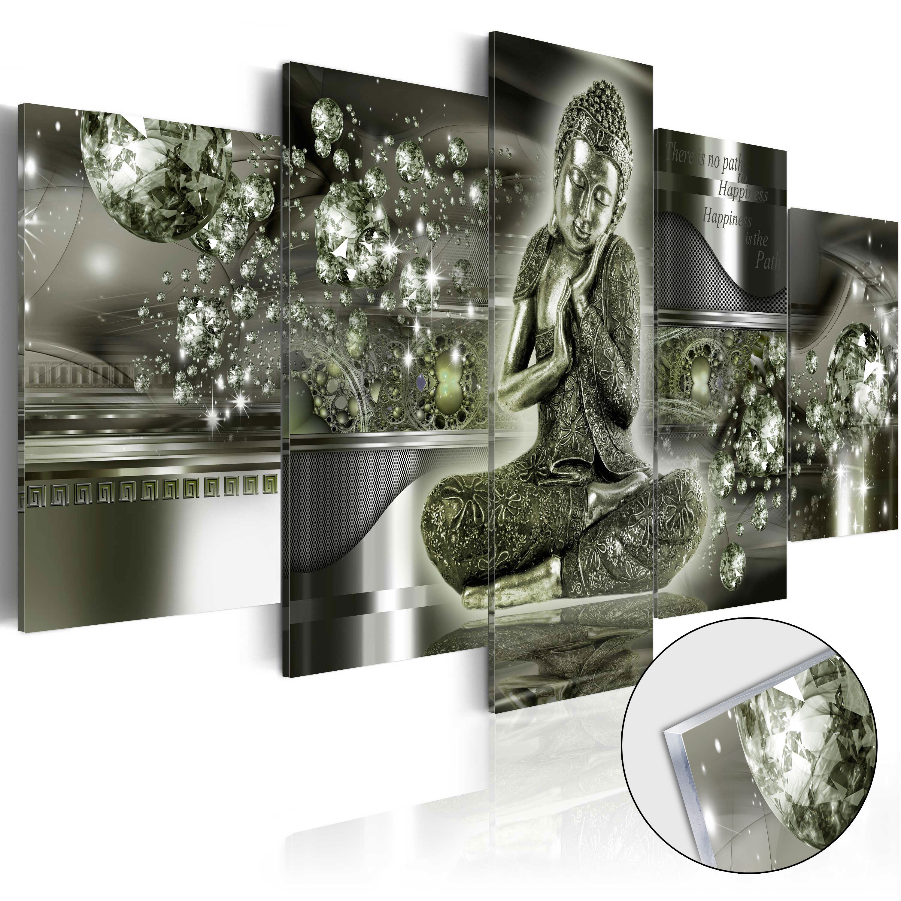 Artgeist Acrylglasbild Emerald Buddha [Glass]