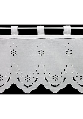 HOSSNER - ART OF HOME DECO dekoratyvinė užuolaida Ortler Schlaufen (1 St) halbtransparent HxB: 35x120