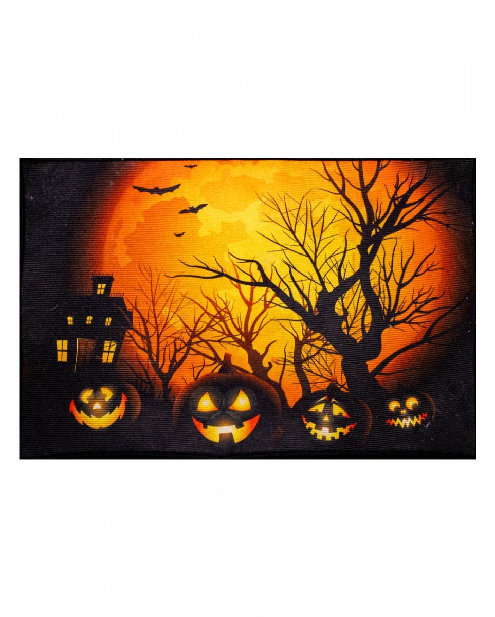 Horror-Shop Dekofigur Jack o Lantern Halloween Kürbis Fußmatte 40 x 60 c