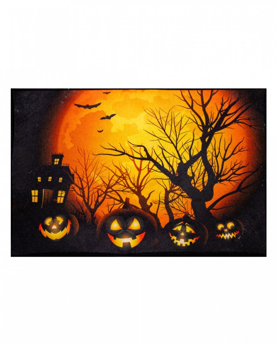 Horror-Shop Teppich Jack o Lantern Halloween Kürbis Fußmatte 40 x 60 c günstig online kaufen