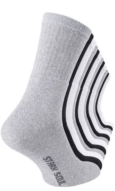 Stark Soul® Tennissocken Crew Socken - 6 oder 12 Paar Tennissocken, Freizeitsocken (12-Paar) in Schwarz, Weiß, oder Schwarz/Weiß/Grau