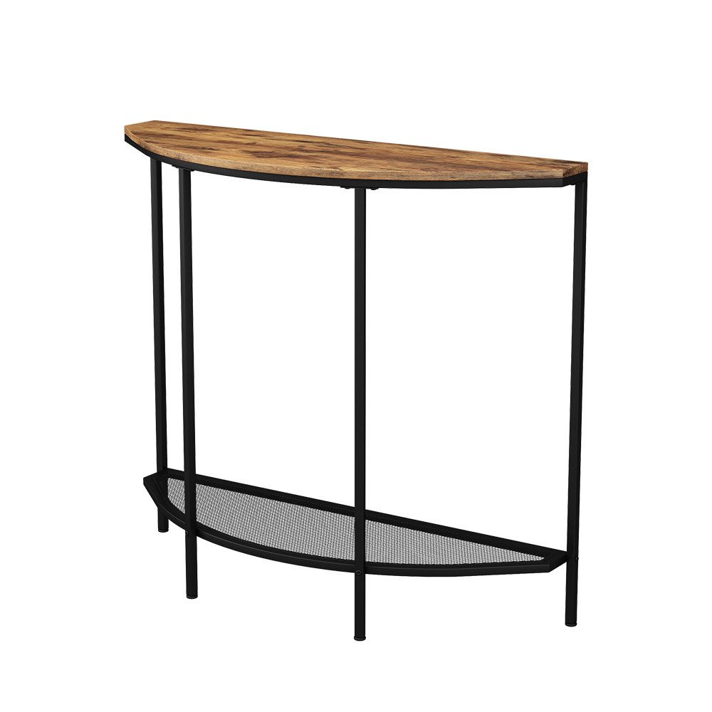 Vicco Konsolentisch Fyrk, Eiche rustikal/Schwarz, 92 x 81.5 cm mit offener günstig online kaufen