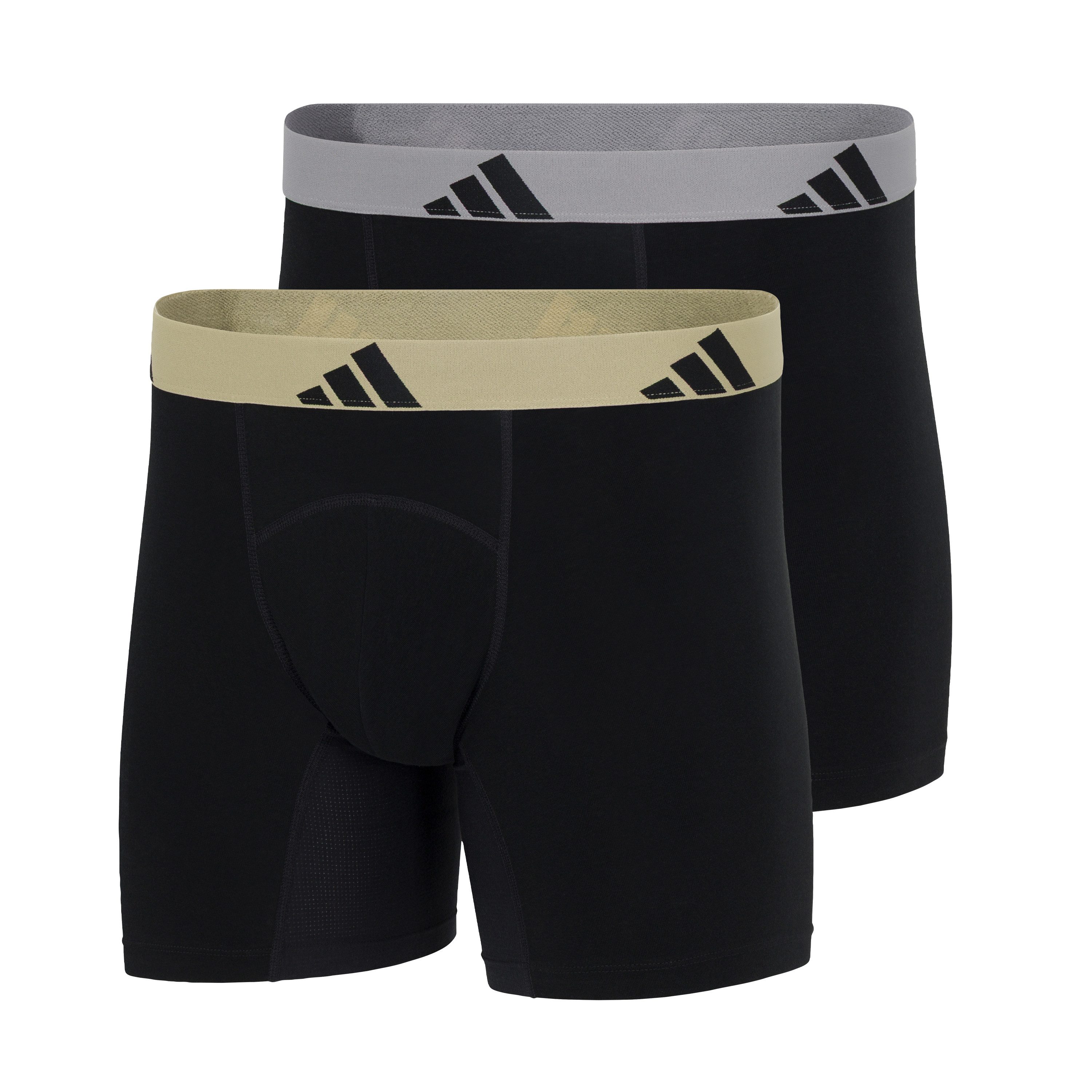 adidas Sportswear Boxer Active Flex Cotton Ergonomic (2er Pack) Belüftete Mesh-Rückenpartie und -Schritt, elastisch, ohne Eingriff