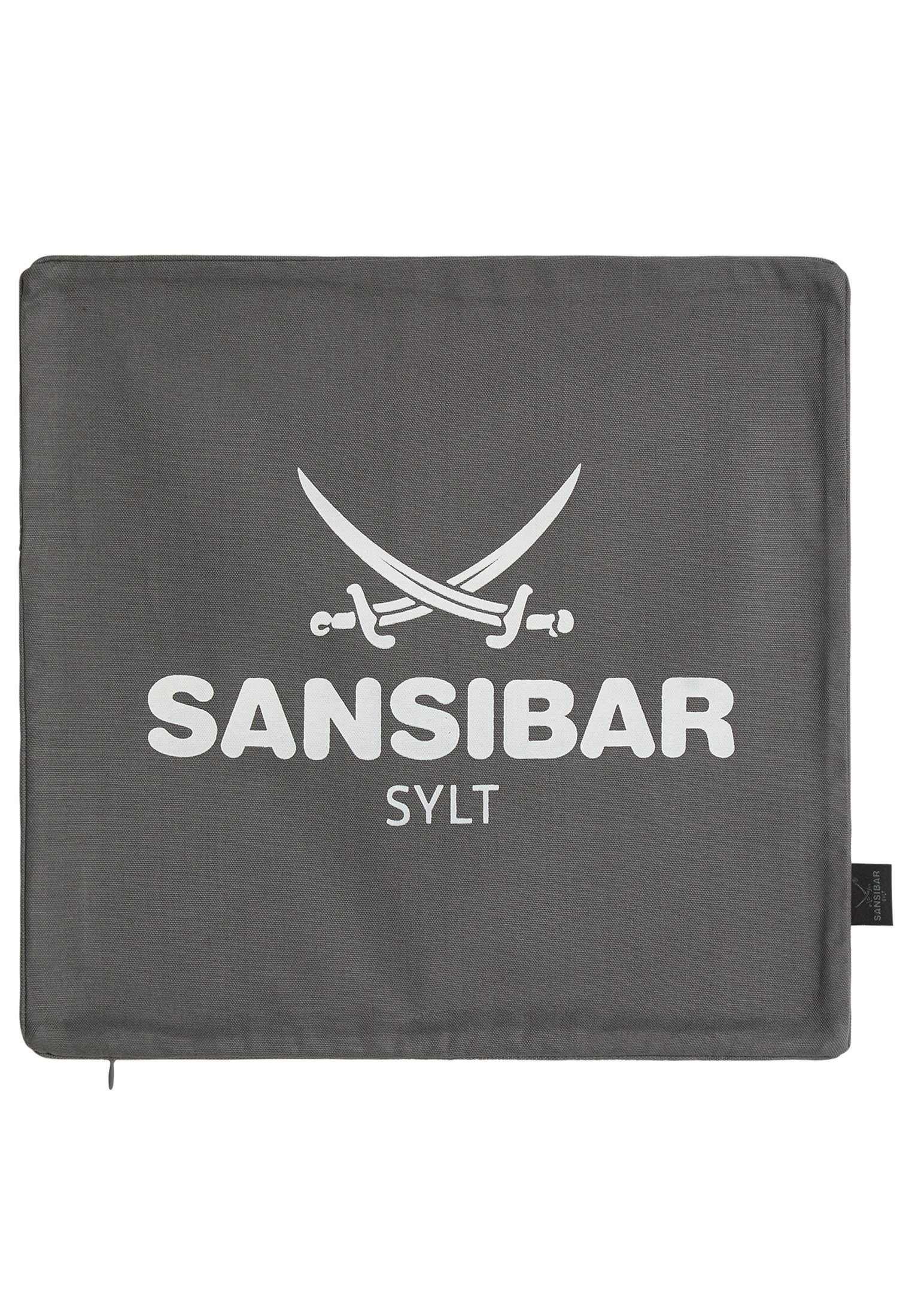 Sansibar Sylt Kissenhülle Kissenbezug Sansibar Sylt Kissenhülle, Sansibar Logo Druck, 45x45 cm, mit Logo-Schriftzug, mit verdecktem Reißverschluss