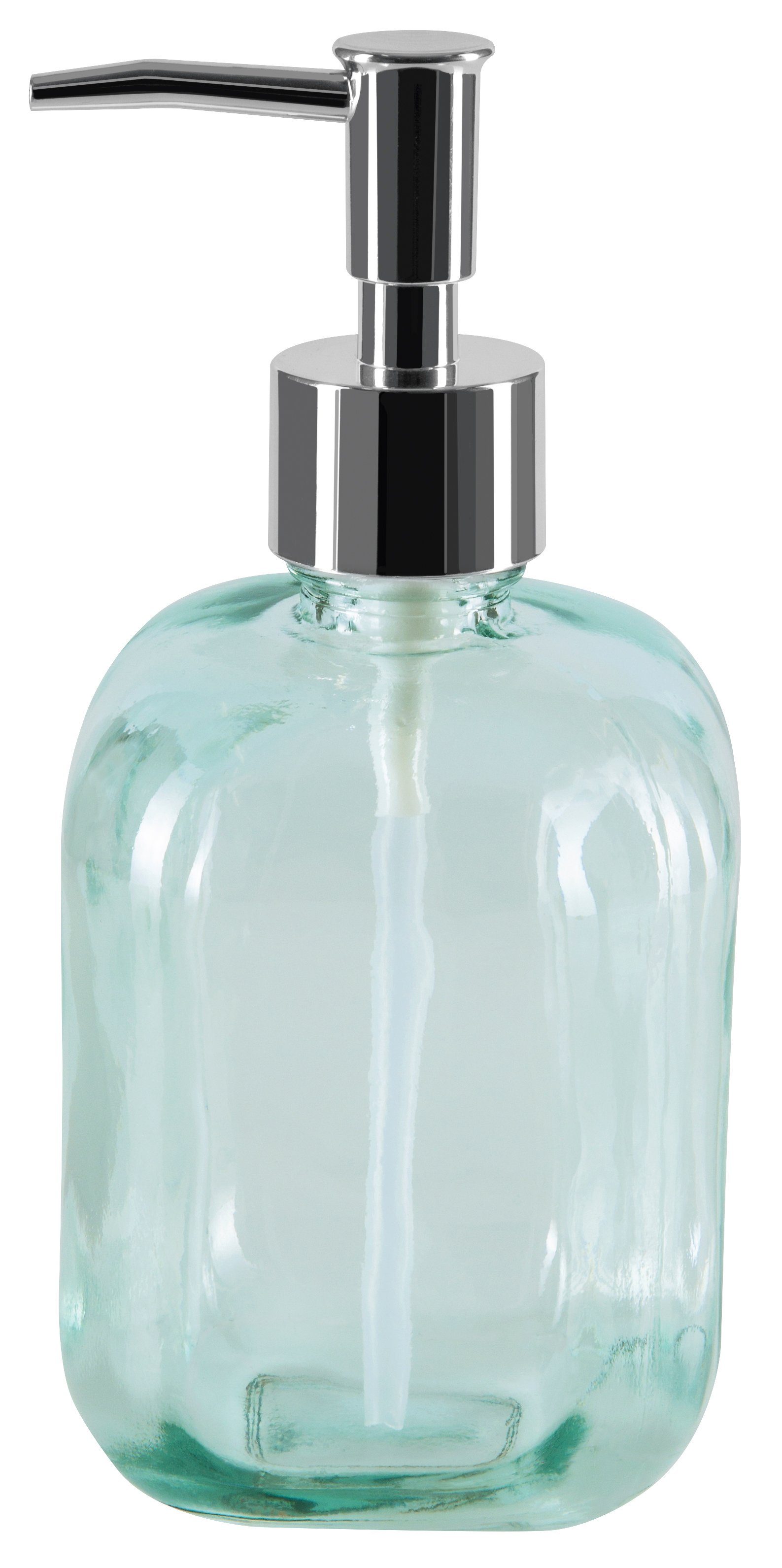 spirella Seifenspender CARLOS, 100% recyceltes Glas, extra großes Volumen, 500 ml, klassisches Retro Vintage Design im Barber-Shop-Style, Made in Europe, grün von SPIRELLA