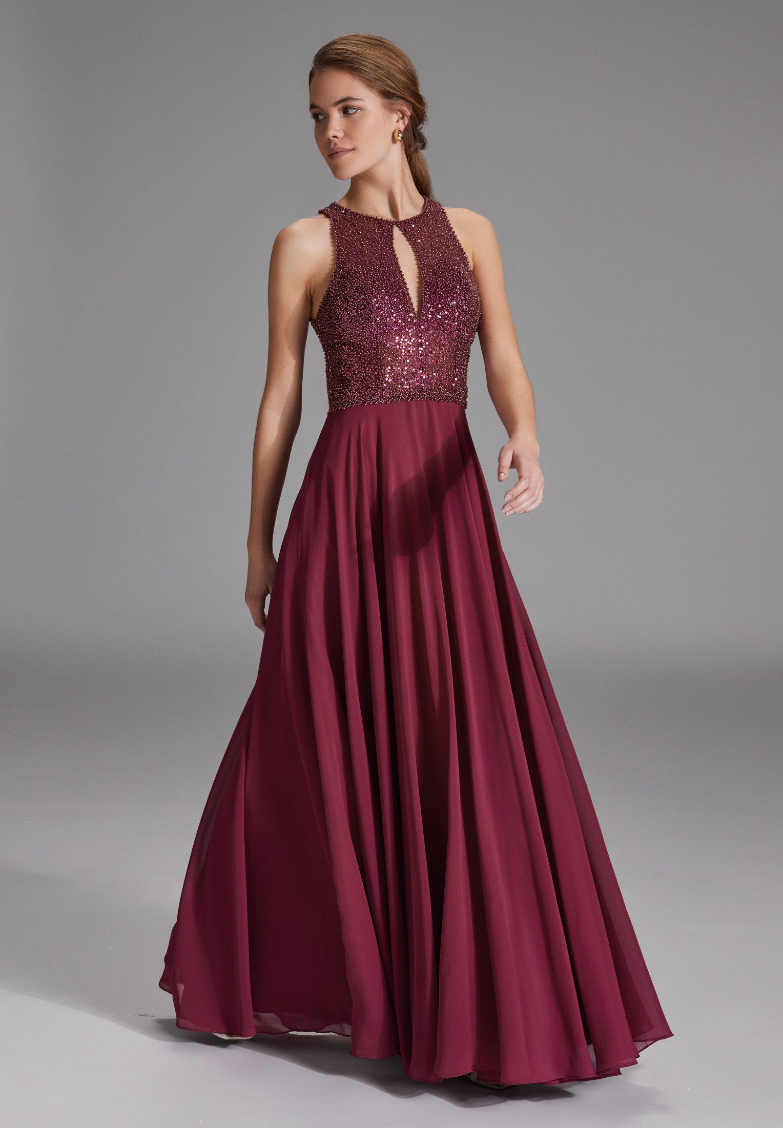 hey kyla Abendkleid Taillierter Schnitt mit ausgestelltem Rockteil
