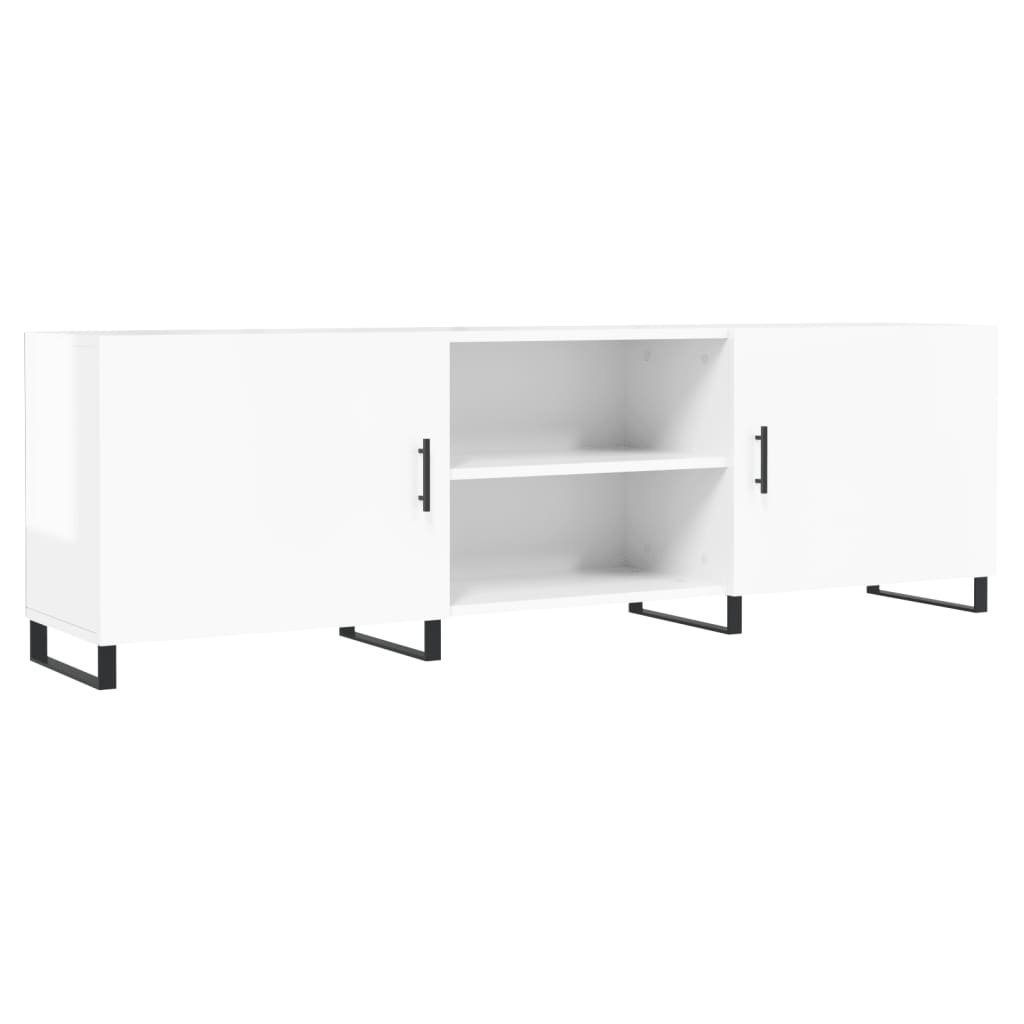 furnicato TV-Schrank Hochglanz-Weiß 150x30x50 cm Holzwerkstoff