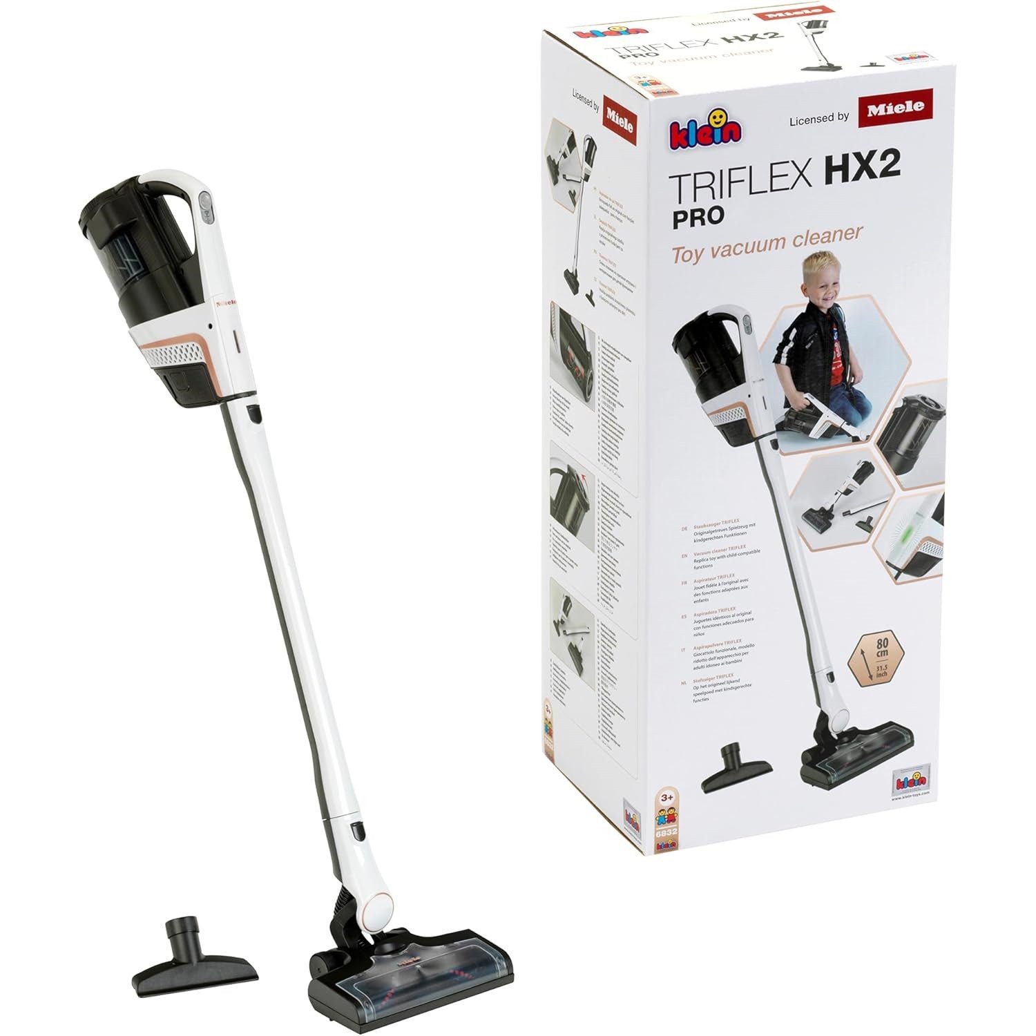 Theo Klein Kinder-Putzwagen 6832 Miele - "Triflex" Staubsauger, weiß