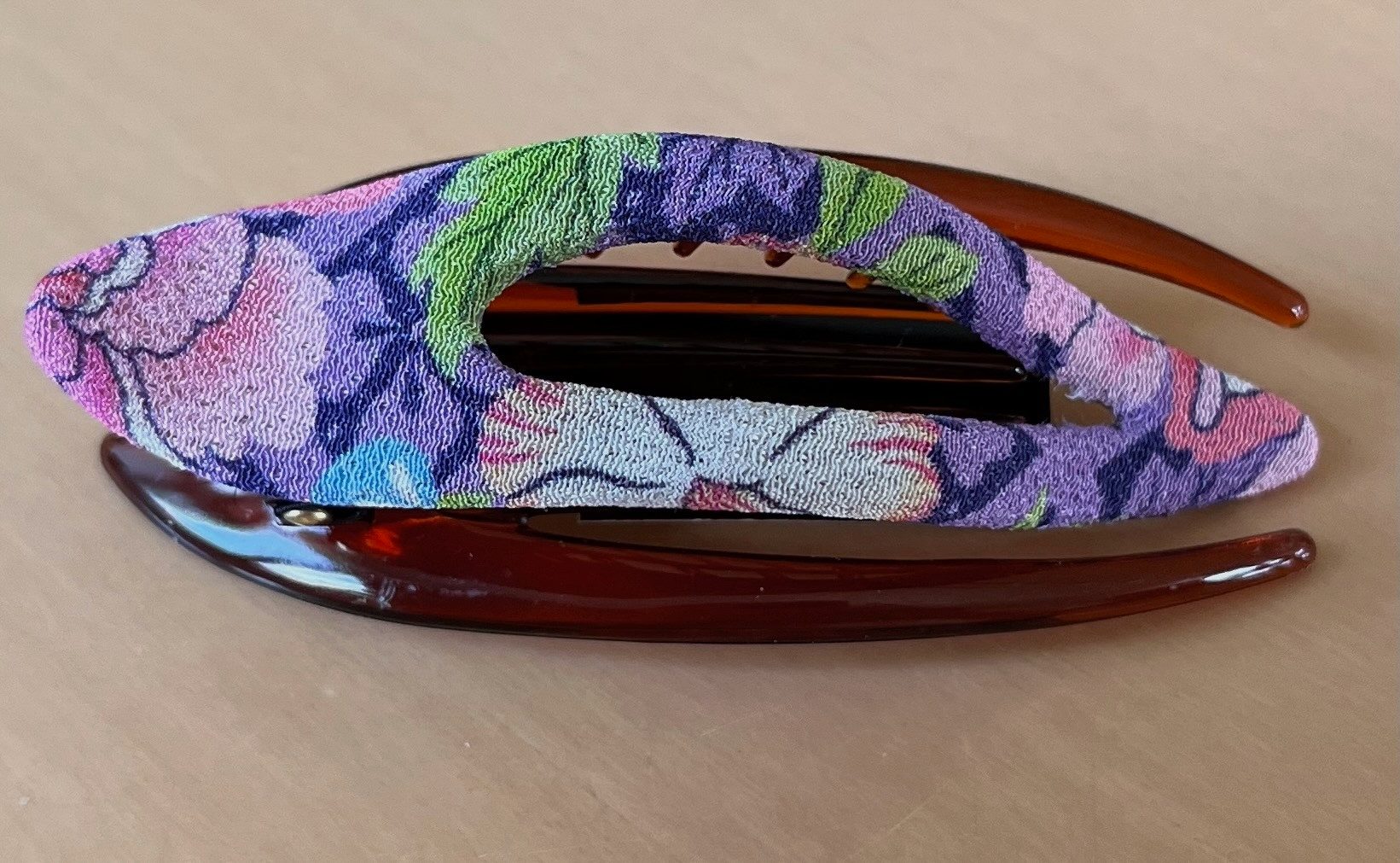 LK Trend & Style Haarklammer Kleiner Bogen, Klein aber richtig gut, Kimono Clip stehen für Qualität, hochwertiger Kunststoff mit Stoff überzogen