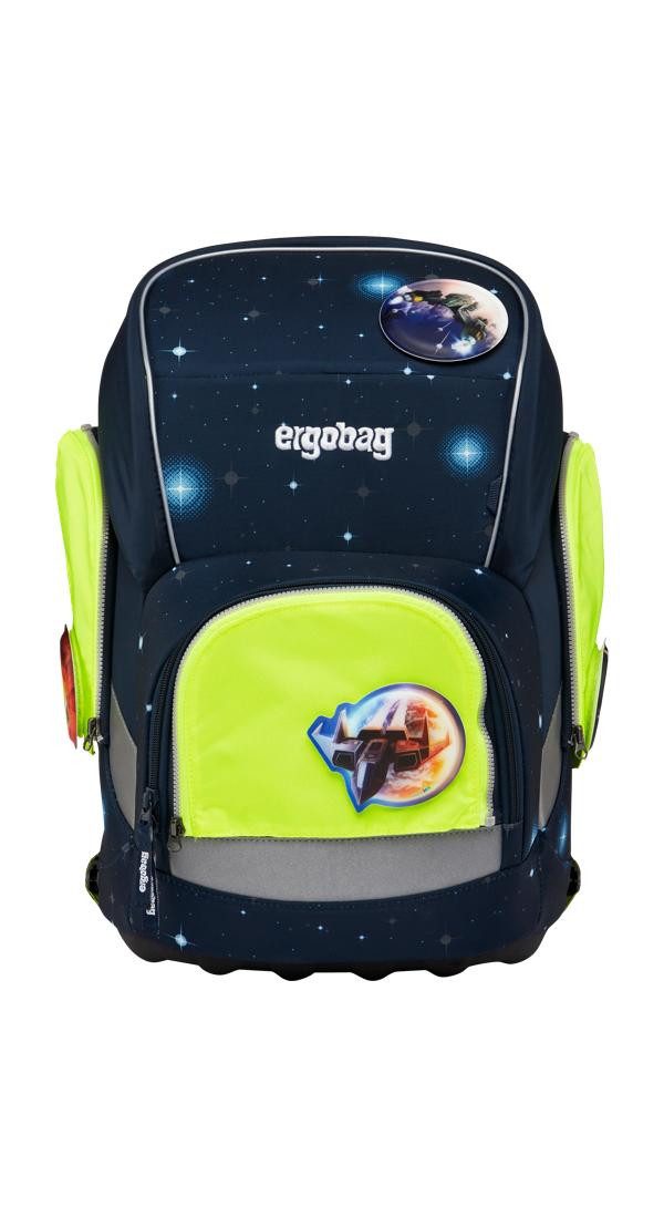 ergobag Schulranzen Fluo Zip Set (3-tlg), reflektierend