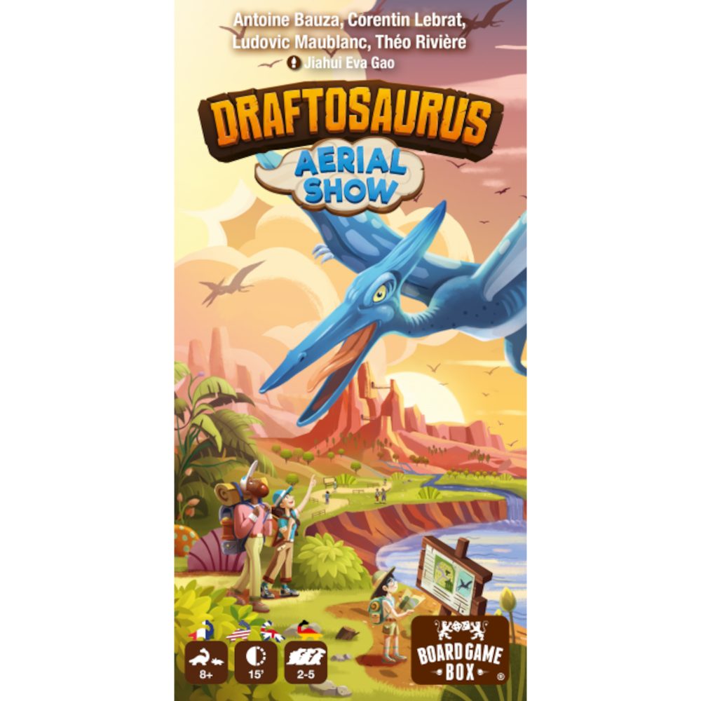 Board Game Box Spiel Draftosaurus Aerial Show, Brettspiel