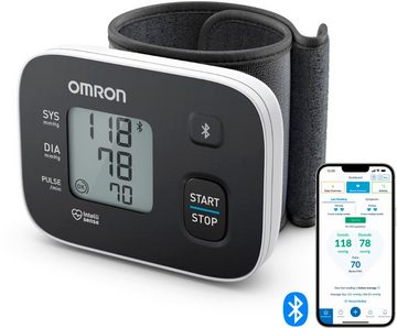 Omron Handgelenk-Blutdruckmessgerät RS3 Intelli IT (HEM-6161T-D), mit Bluetooth-Funktion für zu Hause und unterwegs