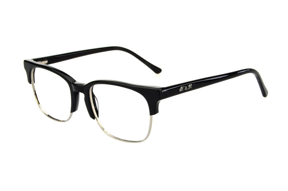 Edison & King Lesebrille Legend, entspiegelt - Retrobrille mit Browbar aus Acetat