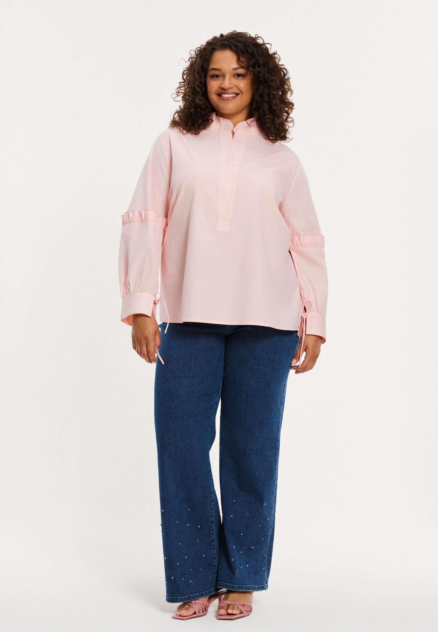 YOEK High-waist-Jeans Damen Jeans Flare Fit