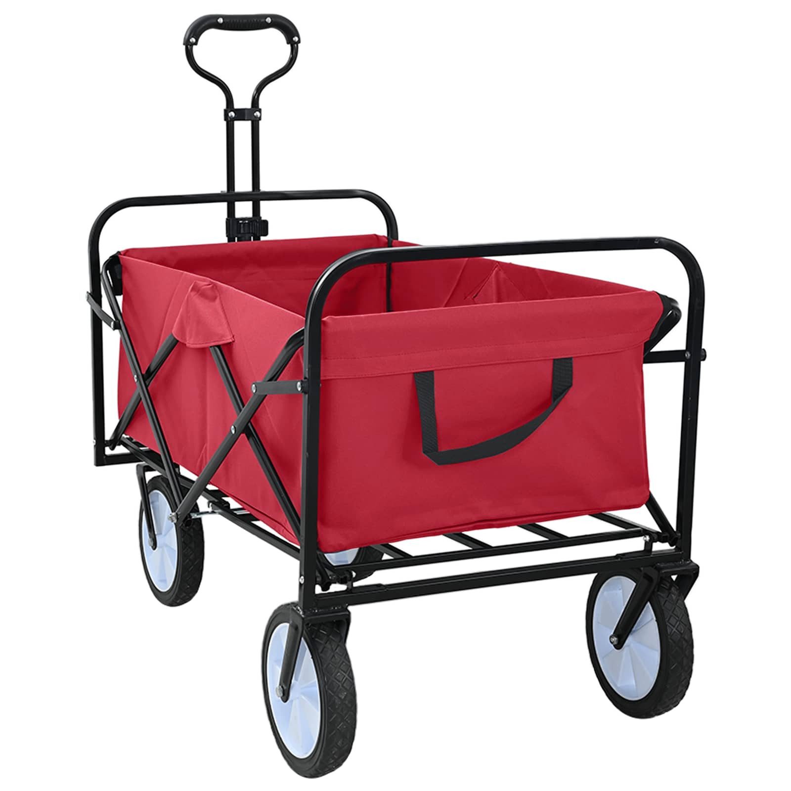 vidaXL Bollerwagen 94 x 53 x 99 cm Bollerwagen Handwagen Klapp-Handwagen Rot 94x53x99 cm