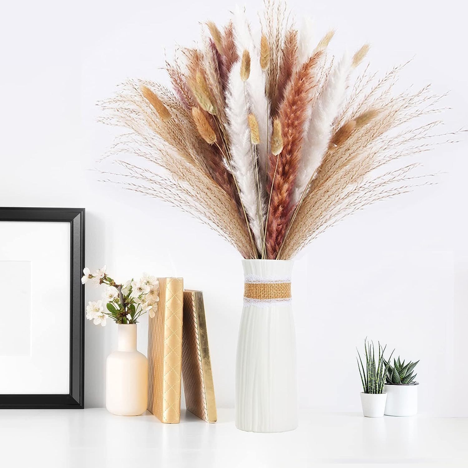 Trockenblume 75 Stück Getrocknet Pampasgras,Pampasgras Trockenblumen Deko B günstig online kaufen