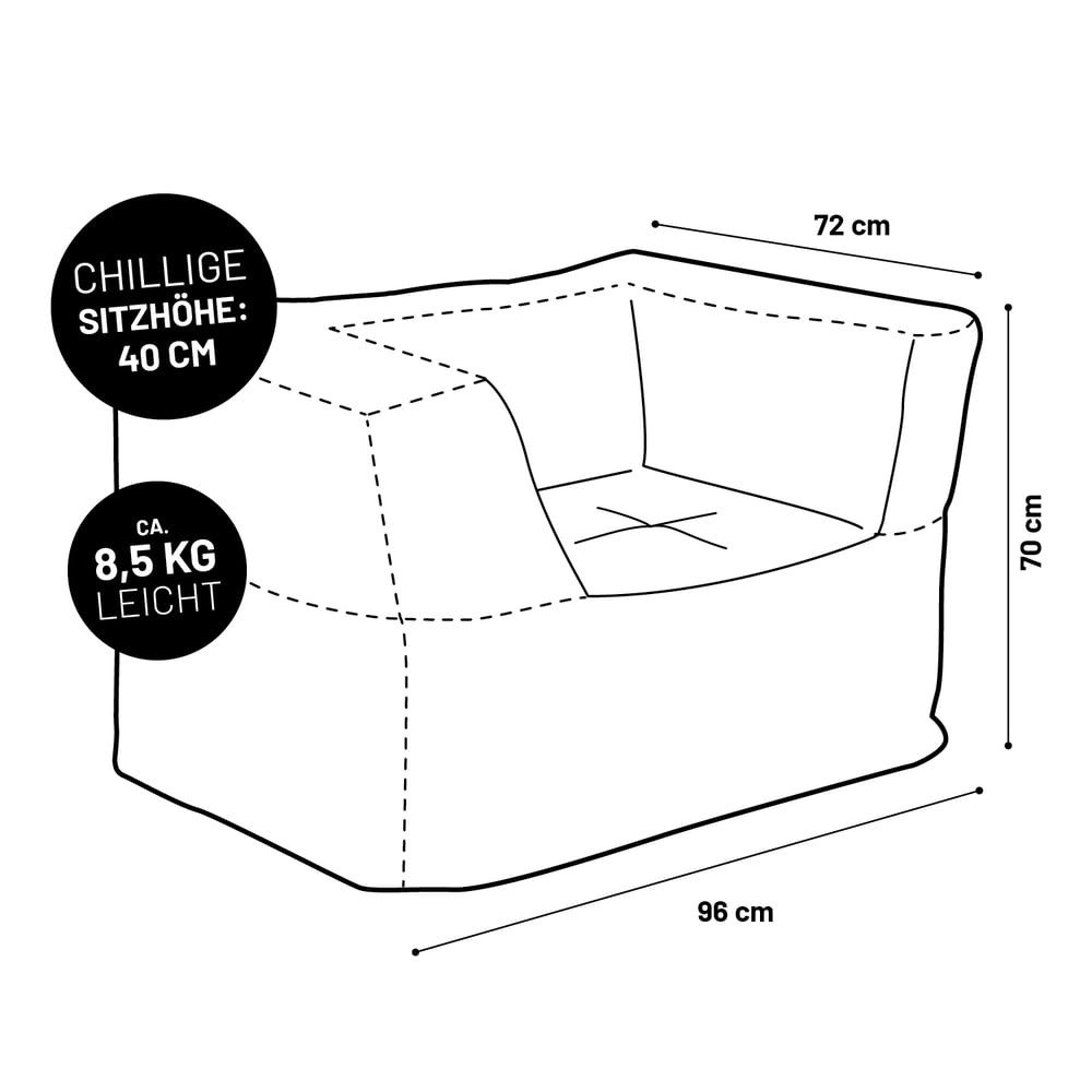 Lumaland Sitzsack In- & outdoor Sofa individuell kombinierbar mit dem Modul günstig online kaufen