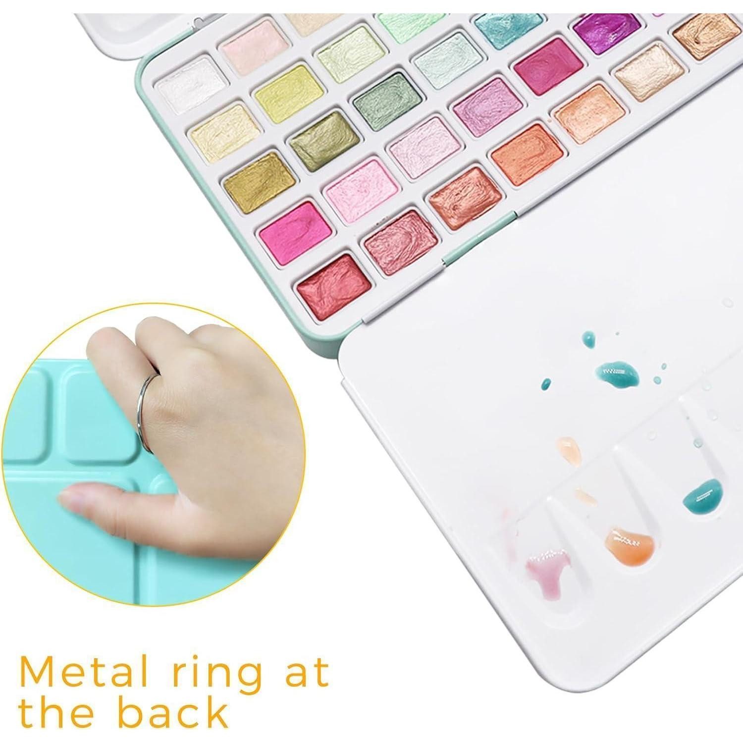 LuxusKollektion Malstift Aquarellfarben Wasserfarben Metallic Künstler 50 Metallic Farben
