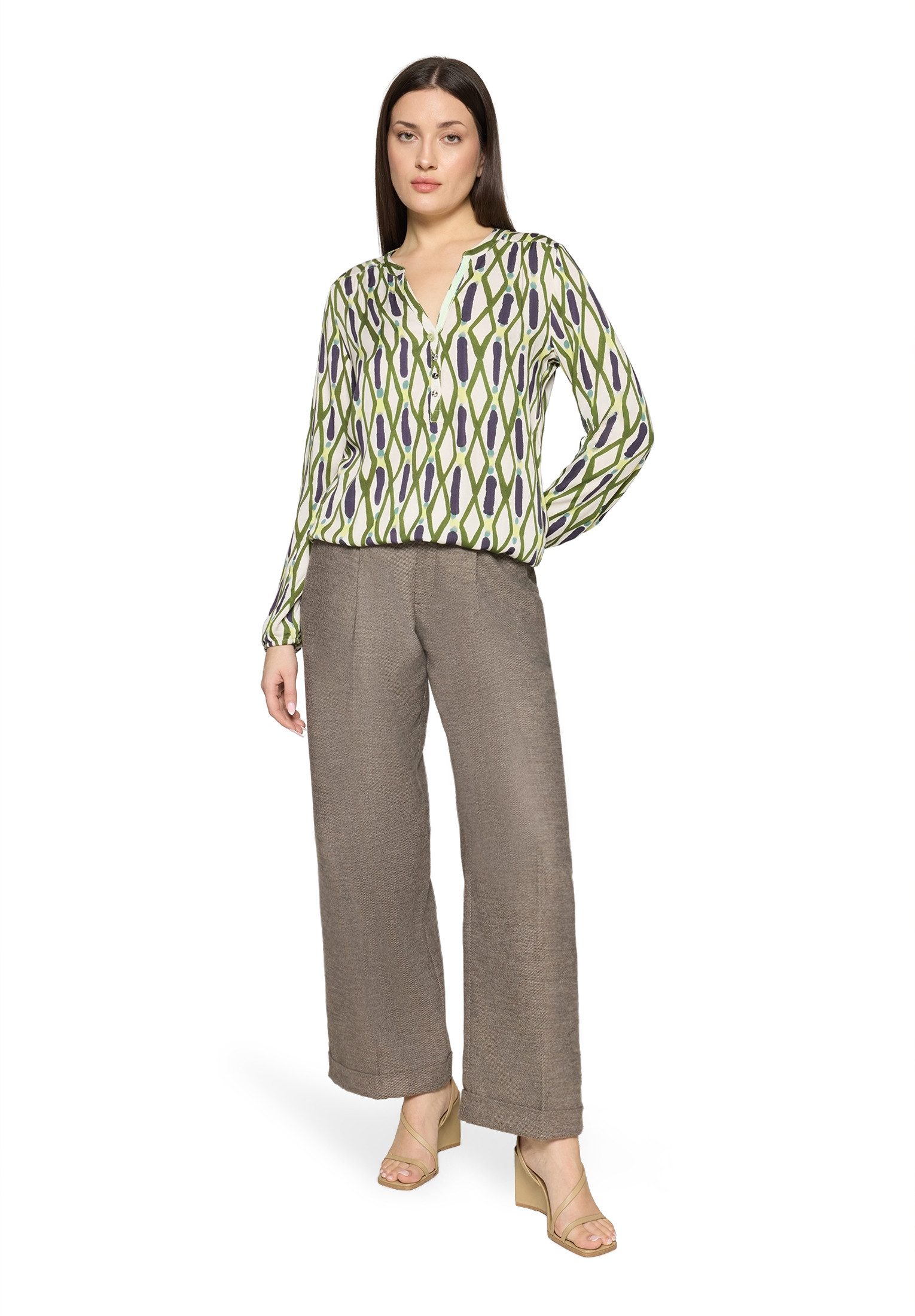 Cartoon Schlupfbluse Damen mit Muster