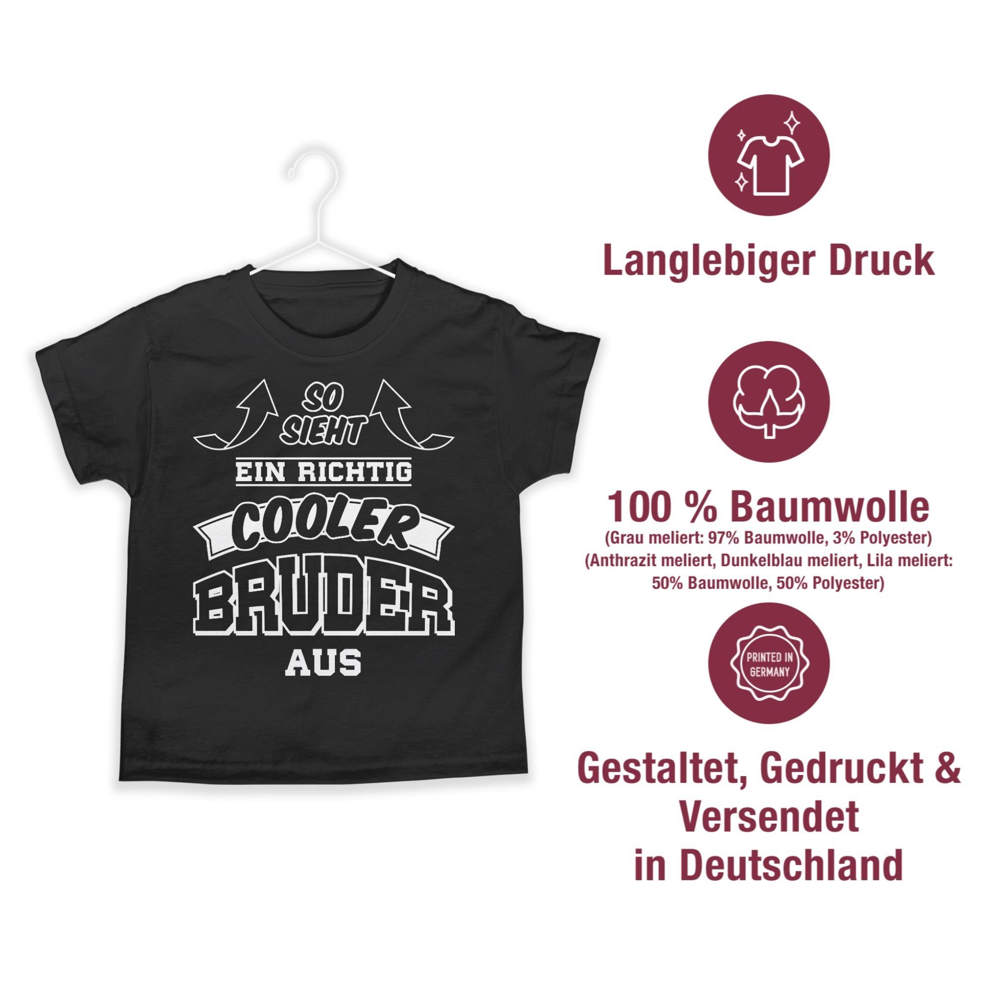 Shirtracer T-Shirt So sieht ein richtig cooler Bruder aus Pfeile (1-tlg) Bruder