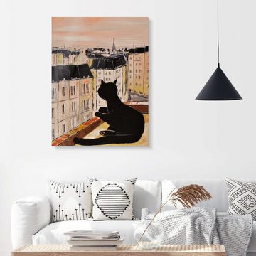 Posterlounge XXL-Wandbild JIEL, Katerchen in Paris, Wohnzimmer Malerei