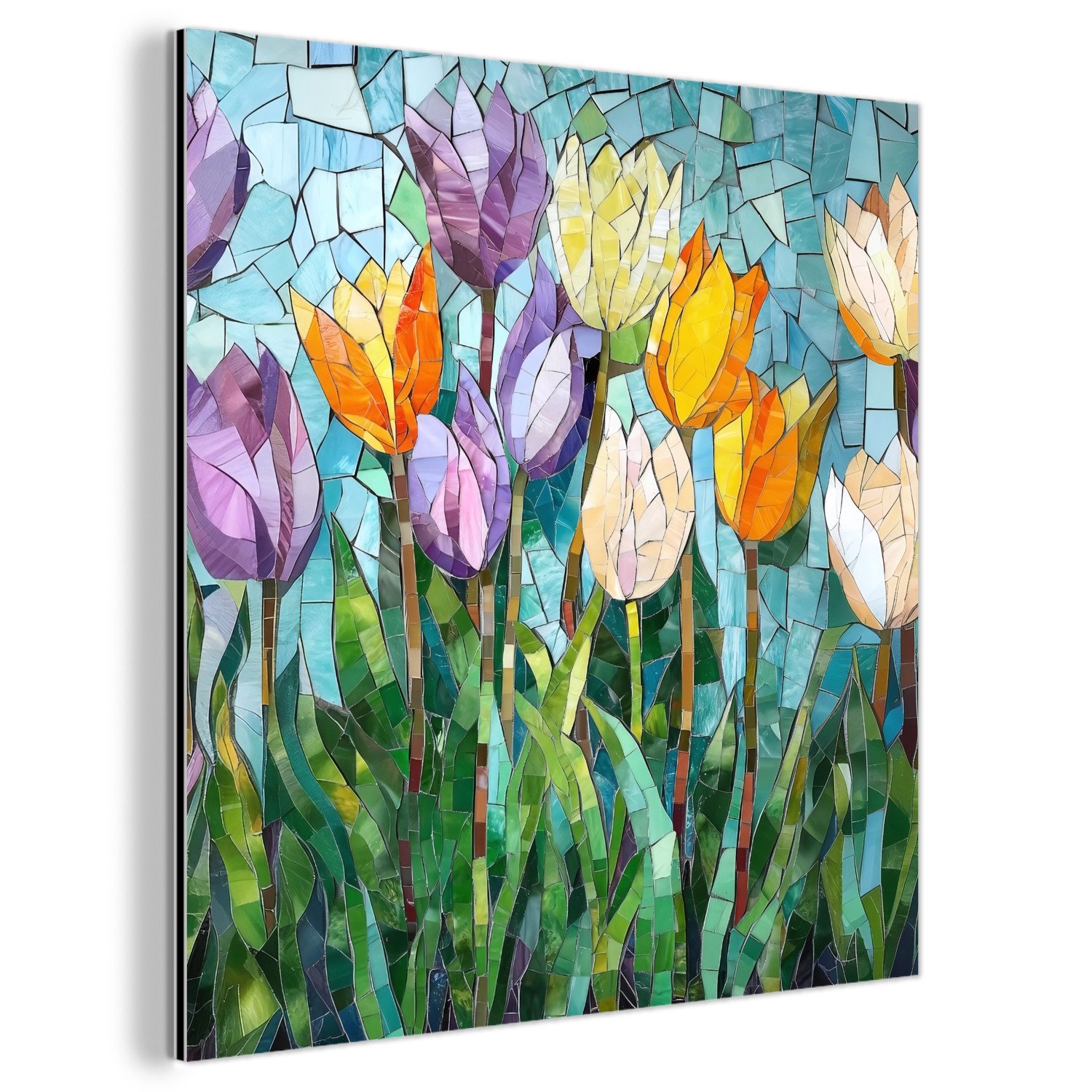 MuchoWow Metallbild Mosaik - Feld - günstig online kaufen