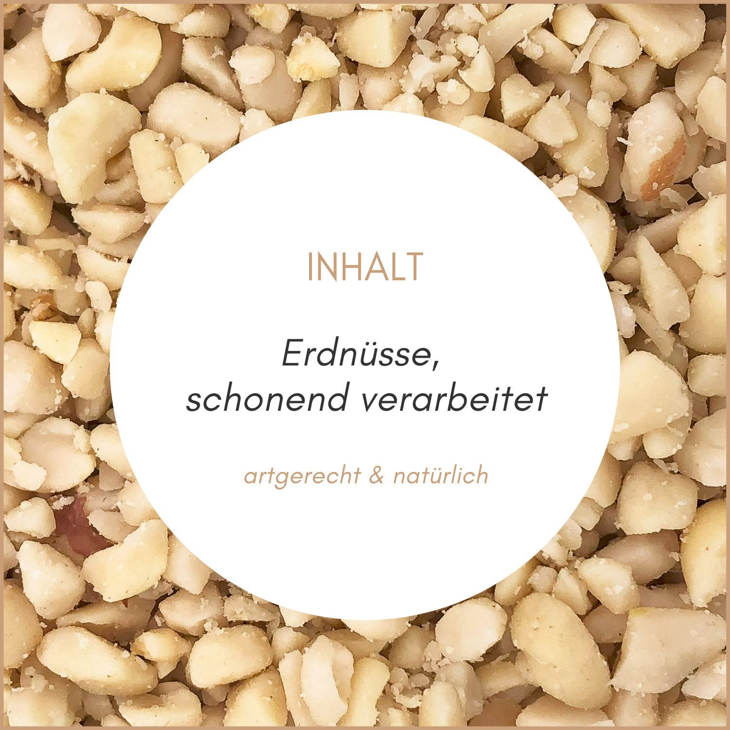 Supravit Gehackte Erdnüsse Vogelfutter Fettreich & ungesalzen, Ergänzungsfutter für: Wildvogel