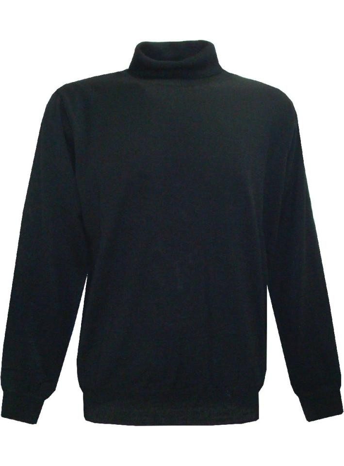 Mode Monte Carlo Strickpullover Pullover Rolli Schwarz schwarz