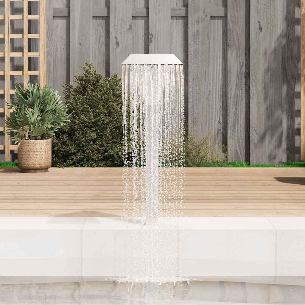 vidaXL Wasserfall Pool-Wasserfall Edelstahl 50x30x90 cm Silbern