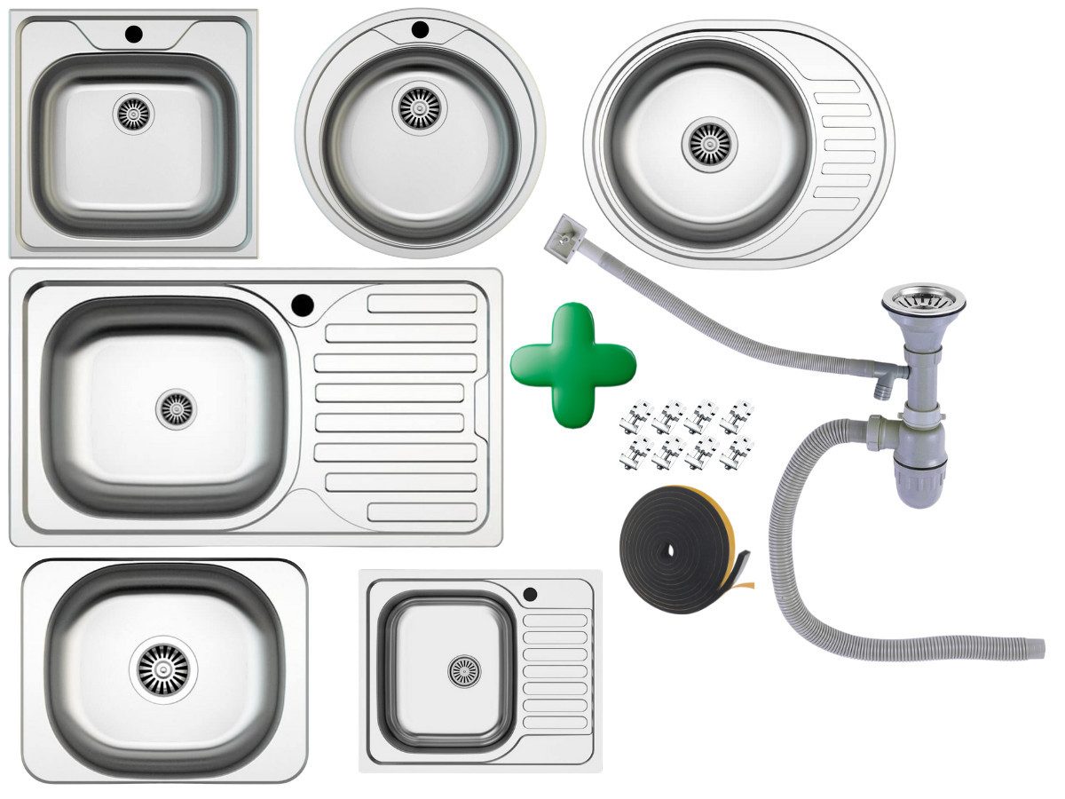 Faizee Home Edelstahlspüle Edelstahl Einbauspülen – Verschiedene Modelle, M günstig online kaufen