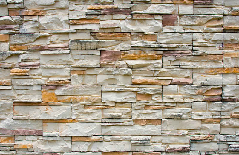 Papermoon Fototapete "NEU" PREMIUM-VLIES-Tapete, leicht strukturiert, Seidenmatt, restlos trocken abziehbar, (komplett Set inkl. Шпалериkleister, 5648), Stone wall