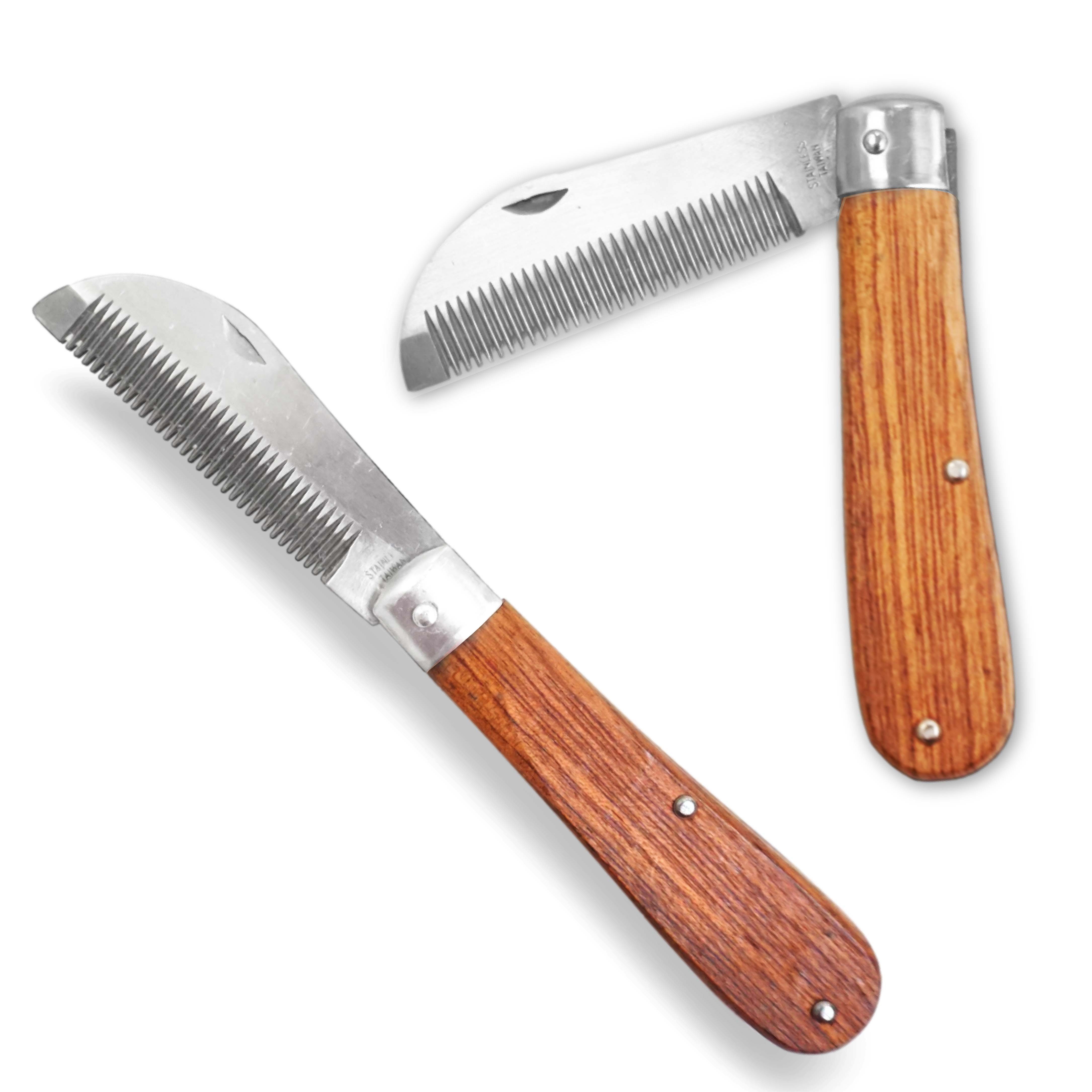 Mähnenbürste Verziehmesser für Pferde, Mähnenverziehmesser Länge 18 cm, klappbar