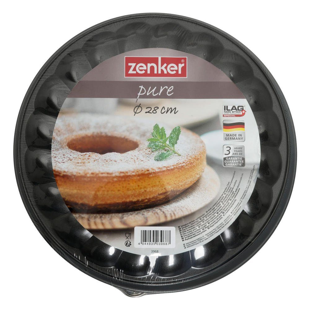 Zenker Springform Pure mit Flach- und Rohrboden 28 cm