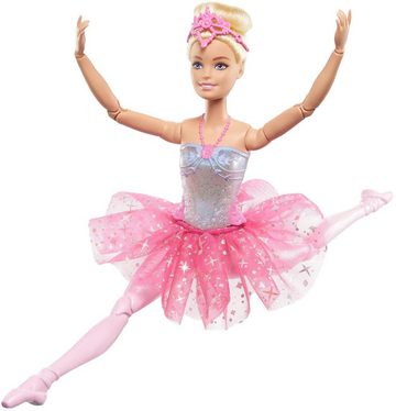 Barbie Anziehpuppe Dreamtopia, Zauberlicht Ballerina (blond), Puppe mit Leucht-Kleid