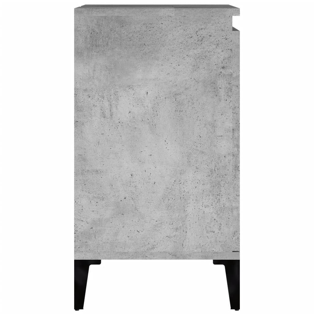 Holzwerkstoff Badezimmerspiegelschrank vidaXL Waschbeckenunterschrank Betongrau cm (1-St) 58x33x60