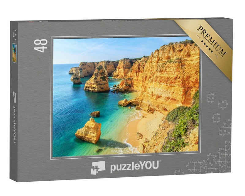 puzzleYOU Puzzle Praia da Rocha in Portimao, Algarve, Portugal, 48 Puzzleteile, puzzleYOU-Kollektionen Algarve