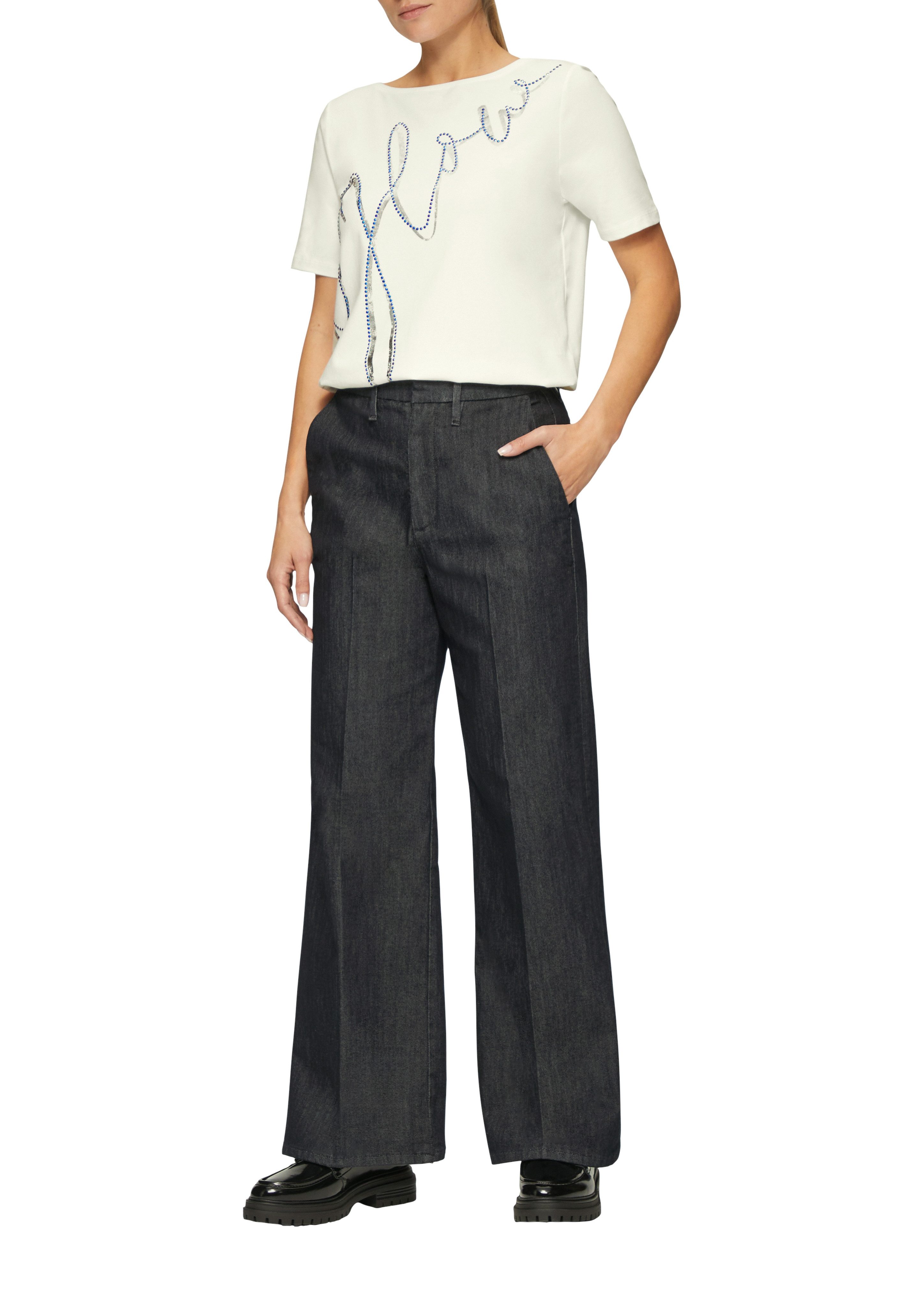 s.Oliver BLACK LABEL T-Shirt mit Schriftzug günstig online kaufen