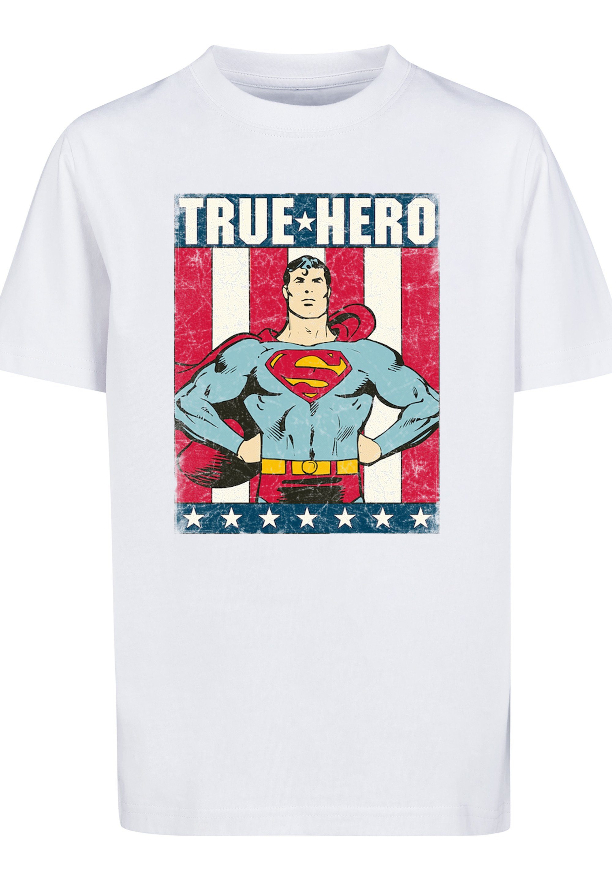 True Hero Superman F4NT4STIC T-Shirt Superheld T-Shirt Unisex DC Kinder,Premium Comics Merch,Jungen,Mädchen,Bedruckt
