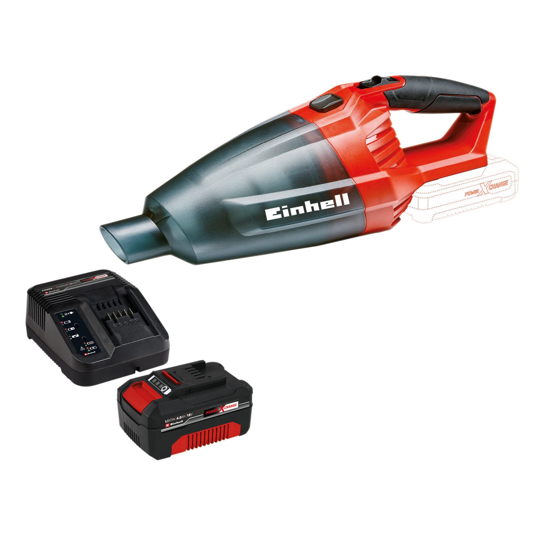 Einhell Akku-Handstaubsauger EINHELL Akku-Handstaubsauger, TE-VC 18 Li Kit (1x 4,0 Ah)
