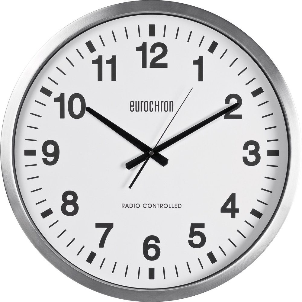 Wanduhr Eurochron EFWU 9000 Funk Wanduhr 507 mm x 63 mm Silber