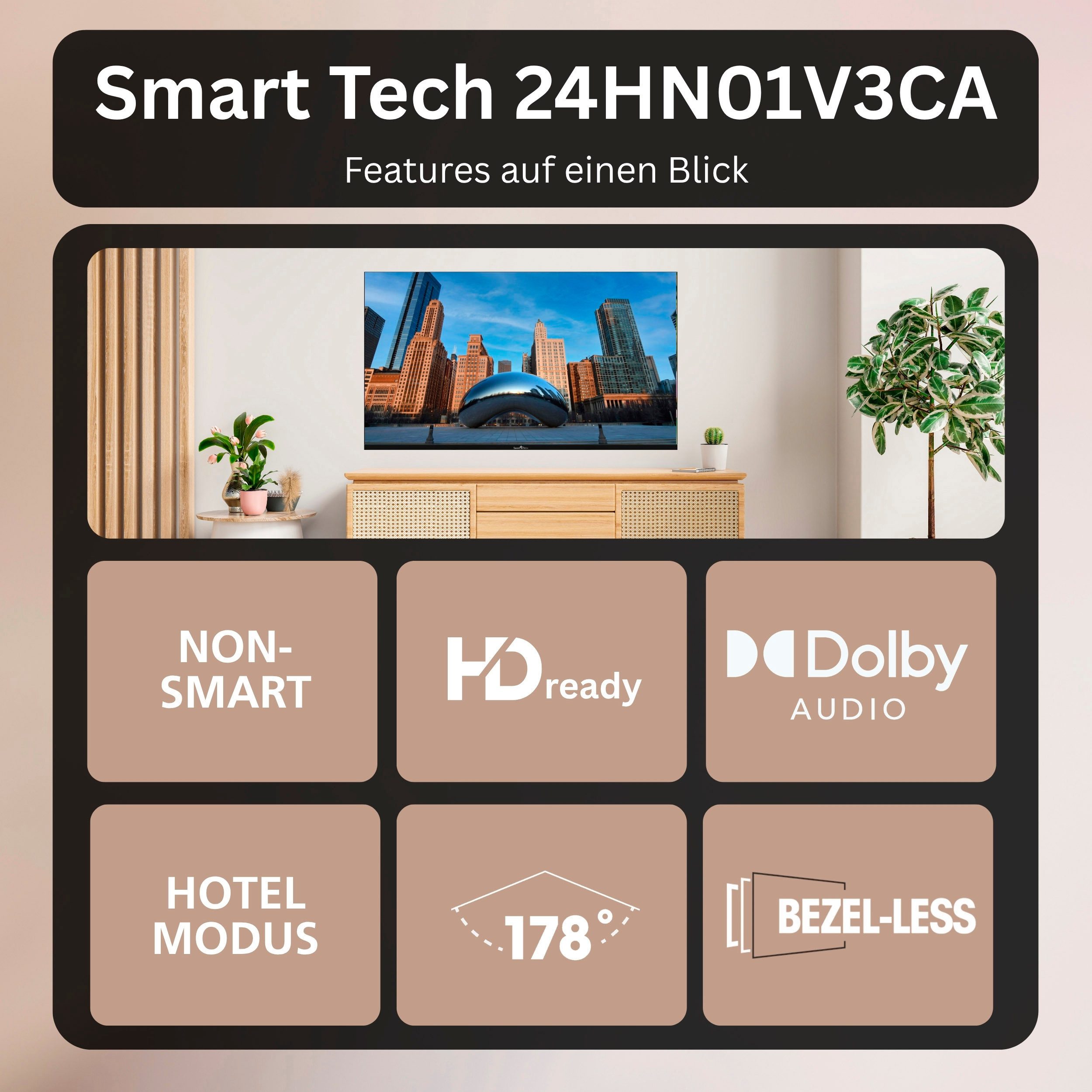 Smart Tech 24HN01V3CA LED-Fernseher (60 cm/24 Zoll, HD ready) – Bild 5 von 5