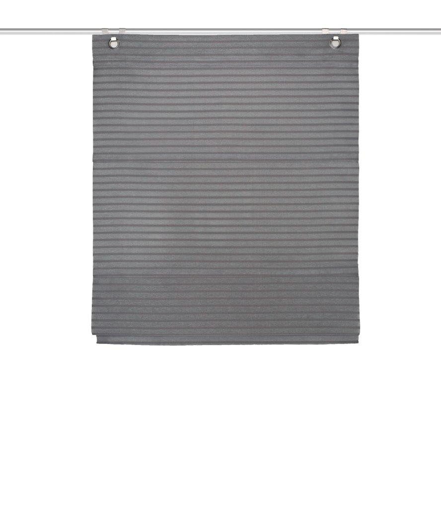 HOME WOHNIDEEN Magnetrollo Magnetrollo Deko Querstreifen JACOB - versch. Farben & Größen, mit Hakenaufhängung, ohne Bohren