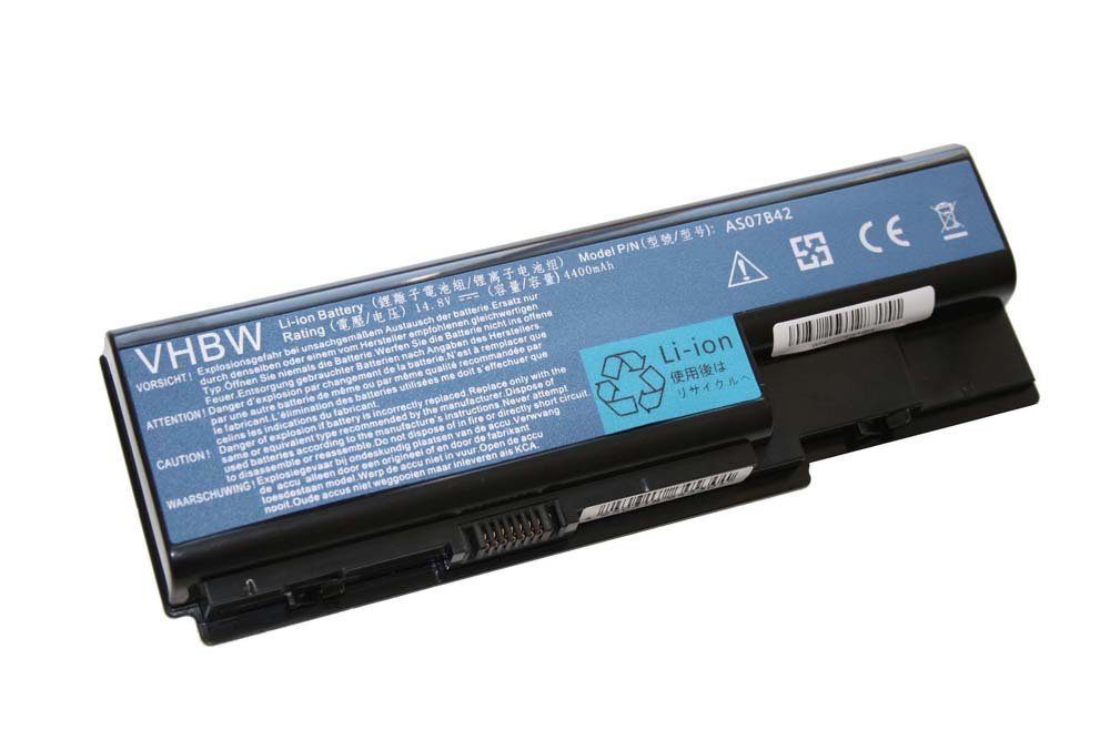 vhbw kompatibel mit Gateway MD7826, MD7826u Laptop-Akku Li-Ion 4400 mAh (14,8 V)