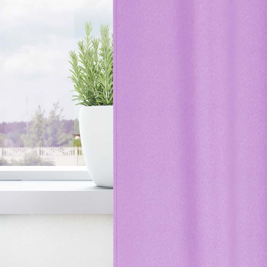 vidaXL Vorhang Verdunkelungs-Vorhänge mit Ringen 2 stk. Lila 245 x 140 cm (2 St), Polyester – Bild 3 von 5
