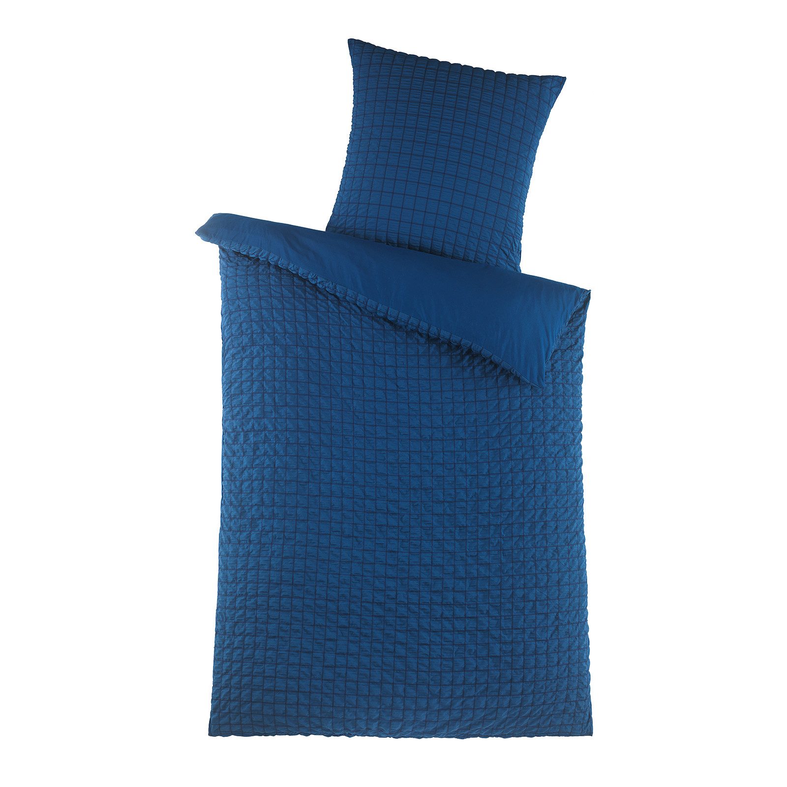Visaggio Bettwäsche Seersucker Bettbezug Set Quadrat günstig online kaufen