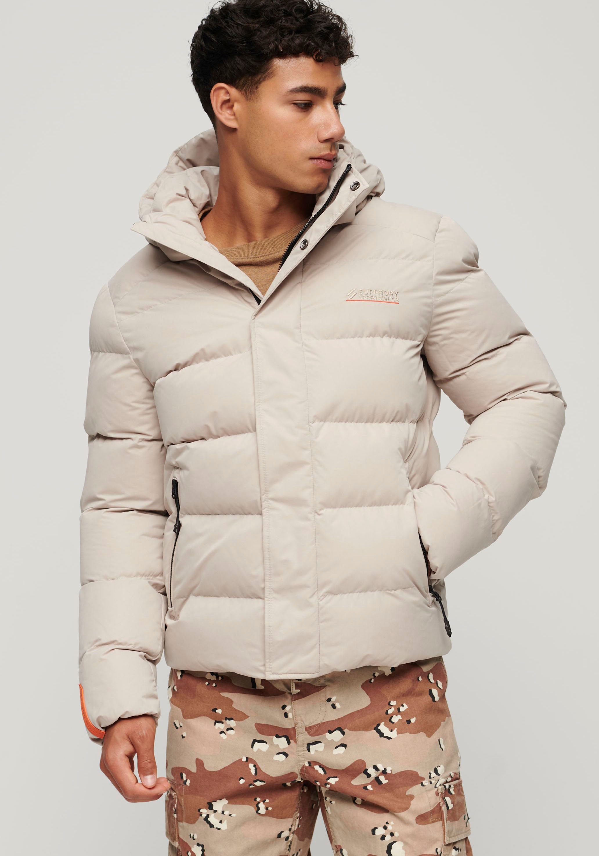 SPORT HOODED MICROFIBRE Superdry Chateau Steppjacke Grey PUFFER