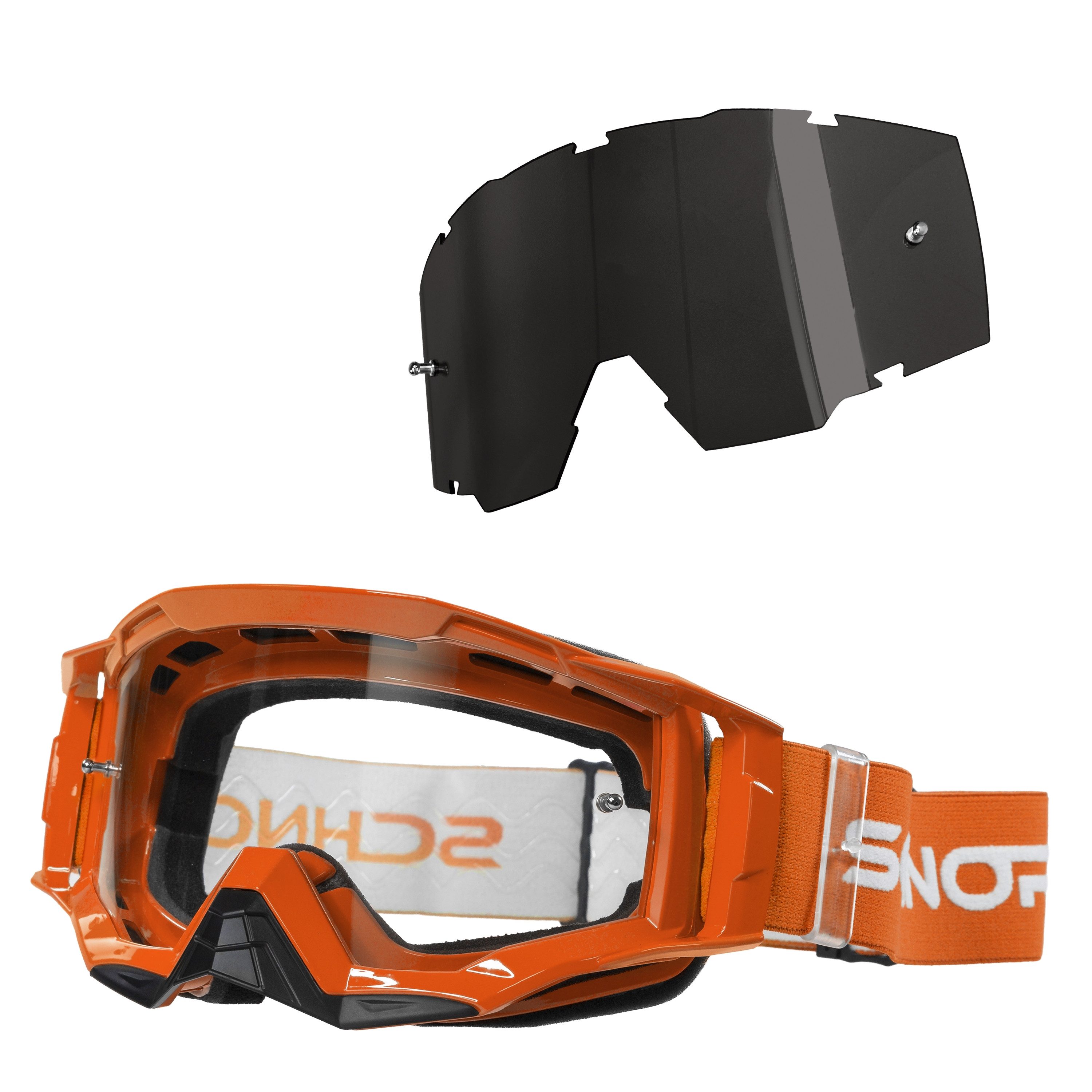 Sportbrille MX Neo Motocross Brille Anti-Fog & Tear-Off + Wechselglas getönt